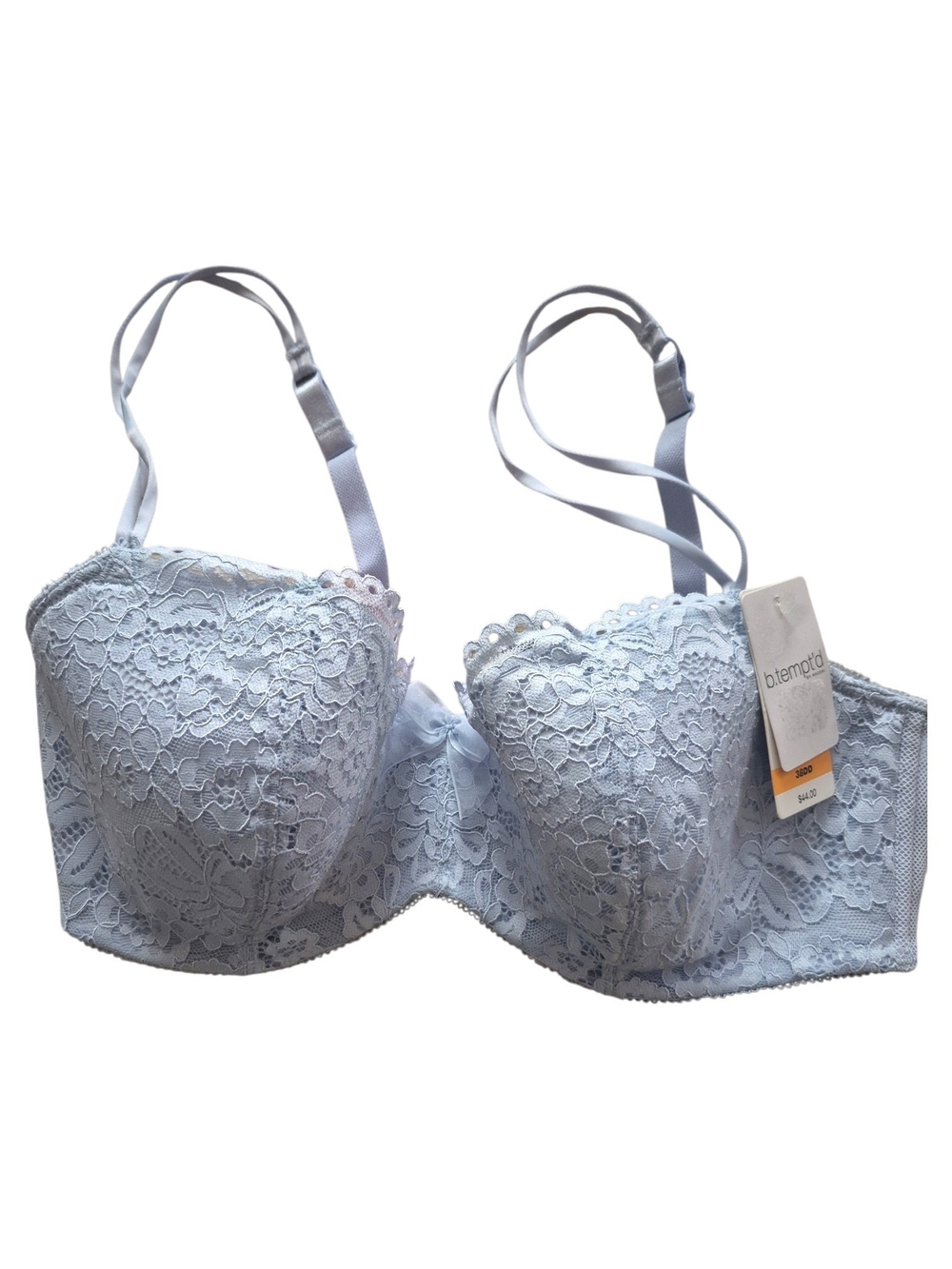 b.tempt'd Wacoal Ciao Bella Balconette Bra 38DD Blue Lace Bridal Romantic Lace